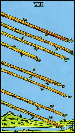 Tarot 8 Bâtons